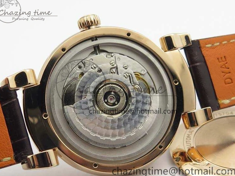 MIROTIME 1221 Neat Da Vinci IW356601 RG MKF 1:1 Best Edition White Dial On Brown Leather Strap A 7230